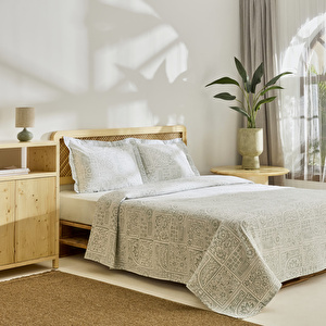 Kaşmir Home Hanne Çift Kişilik Pike Takımı Mint görseli 2