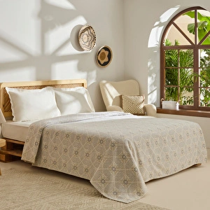 Kaşmir Home Asta %100 Pamuk Çift Kişilik Pike Gri görseli 2