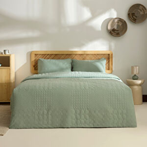 Kaşmir Home Tia Çift Kişilik Yatak Örtüsü Takımı Adaçayı