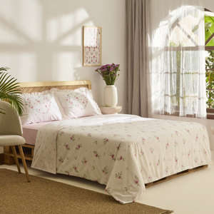 Kaşmir Home Pure Lov %100 Pamuk Çift Kişilik Nevresim Takımı Rose  görseli 2