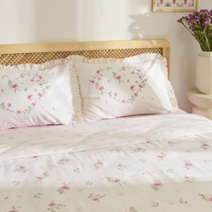 Kaşmir Home Pure Lov %100 Pamuk Çift Kişilik Nevresim Takımı Rose  görseli 7