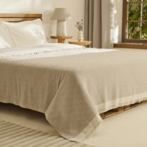 Kaşmir Home Frida Çift Kişilik Pike Bej görseli 2