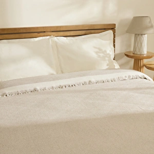 Kaşmir Home Frida Çift Kişilik Pike Bej görseli 6