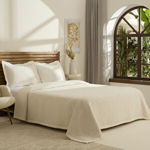 Kaşmir Home Serenty Çift Kişilik Yatak Örtüsü Takımı Offwhite