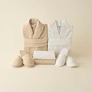 Kaşmir Home Pery 6 Parça Aile Banyo Seti Offwhite-Bej görseli 7