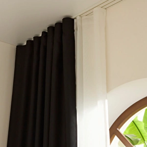Kaşmir Home Harper Star Blackout Siyah Perde 150x270 cm görseli 4