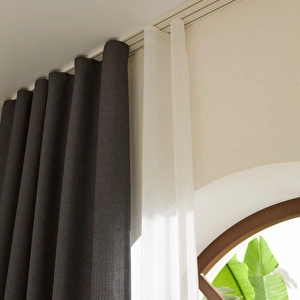 Kaşmir Home Perla Keten Fon Perde Antrasit 150x270 cm görseli 4