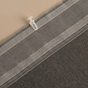 Kaşmir Home Perla Keten Fon Perde Antrasit 150x270 cm görseli 5