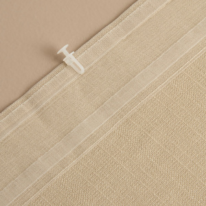 Kaşmir Home Perla Keten Fon Perde Açık Taş 150x270 cm görseli 5