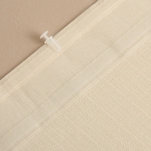 Kaşmir Home Perla Keten Fon Perde Krem 150x270 cm görseli 5