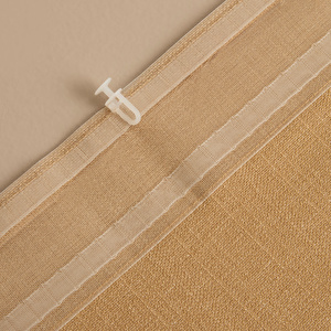 Kaşmir Home Perla Keten Fon Perde Bej 150x270 cm görseli 5