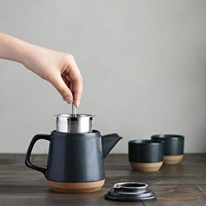 Kinto Ceramic Lab Çaydanlık 500 ml Siyah