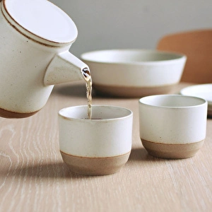 Kinto Ceramic Lab Bardak 180 ml Beyaz görseli 2