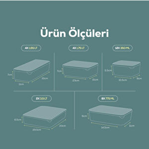Vienev 30lu Buzdolabı Düzenleyici Organizer Mikrodalgaya Uygun Difriz Saklama Kabı Yeşil