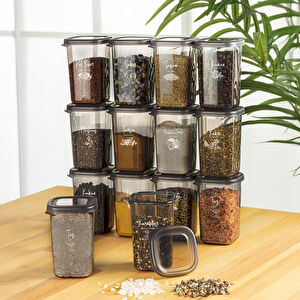 Vienev Beyaz Serigrafi Etiketli 14lü Luna Baharatlık 450 Ml Kaşıksız