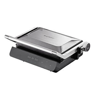 Berghoff Gem Titan Dijital Izgara & Tost Makinesi – 2000 W, 330×240 mm, LCD Dokunmatik Kontrol | Gümüş