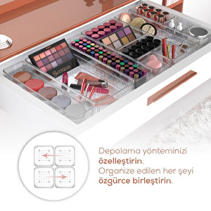 Vienev 25'li Çekmece Içi-dolap Içi Makyaj Takı Aksesuar Düzenleyici Organizer görseli 3