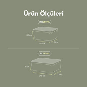 Vienev 18'li Buzdolabı Düzenleyici Organizer Mikrodalgaya Uygun Difriz Saklama Kabı Mint