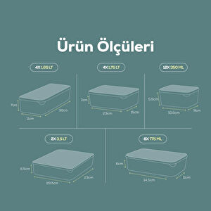 Vienev 30'lu Buzdolabı Düzenleyici Organizer Mikrodalgaya Uygun Difriz Saklama Kabı Mint