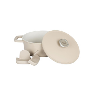 Berghoff Leo Phantom Kapakli Yapişmaz Tencere 24 Cm Latte