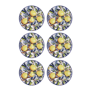 The Mia Odore Di Limone Pasta Tabağı 6lı Set 19 Cm Odl0002