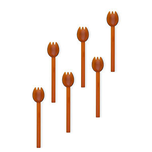 The Mia Abiete Dondurma Ve Tatlı Kaşığı Amber 6lı Set