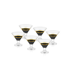 The Mia Glow Dondurmalık Siyah Gold 6lı Set