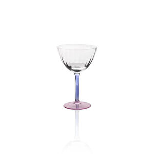 The Mia Ayaklı Cam Dondurma Kasesi Mavi Pembe 240 Ml