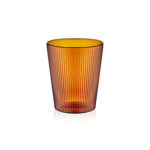 The Mia Striped Borosilikat Cam Bardak Amber 400 Ml