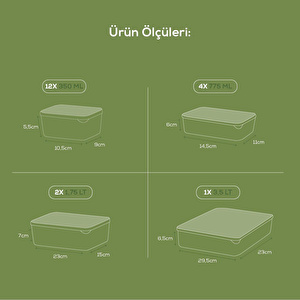 Vienev 19'lu Buzdolabı Düzenleyici Organizer Mikrodalgaya Uygun Difriz Saklama Kabı Gri görseli 5