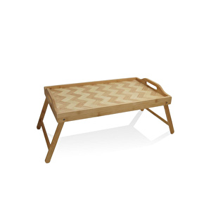 The Mia Wicker Bambu Katlanır Keyif Tepsisi 50x30 Cm görseli 1