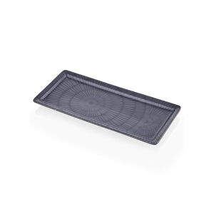 The Mia Noon Dikdörtgen Servis Gri 35x16 Cm