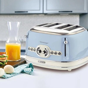 Ariete Vintage Ekmek Kızartma Makinesi - 4 Dilim, Mavi görseli 5