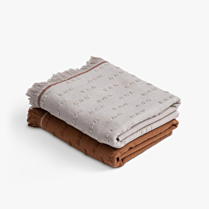 Green Black Pera 2'li Mutfak Havlusu Bej-terra