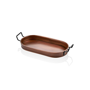 The Mia Tepsi Bakır 54x23 Cm görseli 1