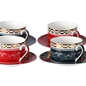 Lucky Art Lancelot New Bone China Porselen 6lı Çay Fincanı Seti görseli 2