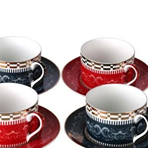 Lucky Art Lancelot New Bone China Porselen 6lı Çay Fincanı Seti görseli 3
