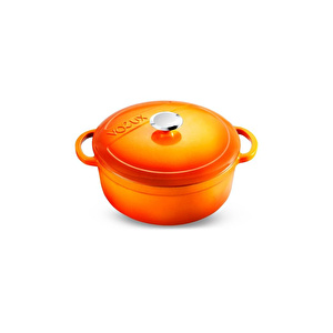 Voeux Kitchenware Amusant Turuncu Derin Döküm Tencere 24 Cm görseli 1