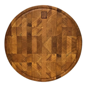 Kaf Ahşap Kesme Tahtası Meşe Daire (End Grain) - XL