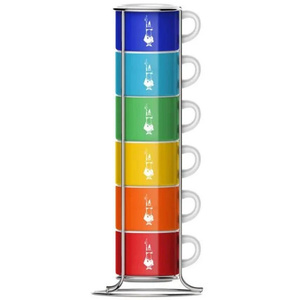 Set 6'lı Stackable Renkli Espresso Fincan Seti