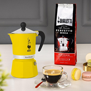 Bialetti Rainbow Sarı Mokapot (3 Cup)