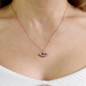 Coho Objet Coho Silver Elysian Eye El Yapımı Gümüş Nazar Kolye görseli 4