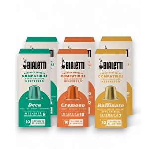 Bialetti Nespresso Uyumlu Kapsül Kahve Decaffeinato Cremoso Raffinato 60 Adet görseli 1