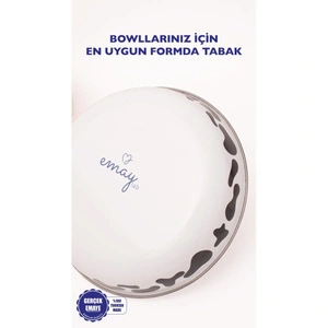 Emaylab Mötilda Emaye Bowl Tabağı - Bowl Kase - Salata Kasesi - Sunum Kasesi 21cm görseli 4