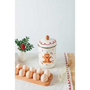 Emaylab Merry Yılbaşı Özel Emaye Dev Boy Kapsül Kavanozu , Çok Amaçlı Kavanoz görseli 5