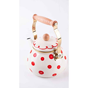 Emaylab Merry Yılbaşı Özel Emaye Vintage Kettle (2li̇tre- Ocakta-sobada Kullanilabi̇li̇r)