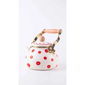 Emaylab Merry Yılbaşı Özel Emaye Vintage Kettle (2li̇tre- Ocakta-sobada Kullanilabi̇li̇r) görseli 5