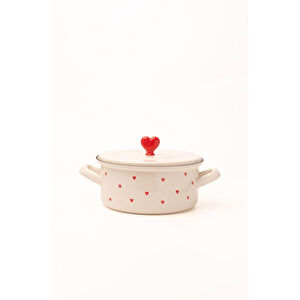 Emaylab Cupid 18cm Kısa Emaye Tencere (1.5 Li̇tre)