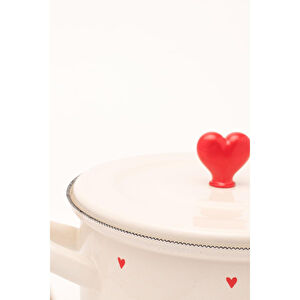 Emaylab Cupid 18cm Kısa Emaye Tencere (1.5 Li̇tre)