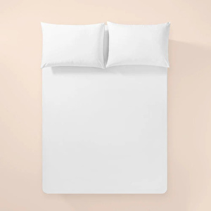 Penelope %100 Pamuk Percale Lastikli Çarşaf 200x200 Cm Beyaz - Pure Serisi görseli 1